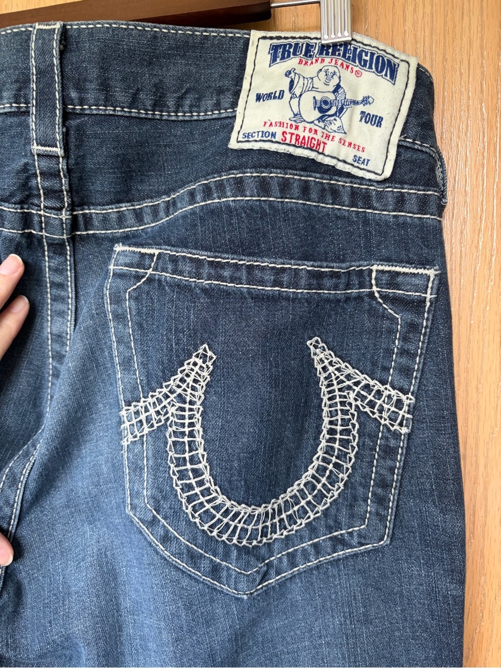 True Religion Men's Dark Blue Straight Jeans 36x32